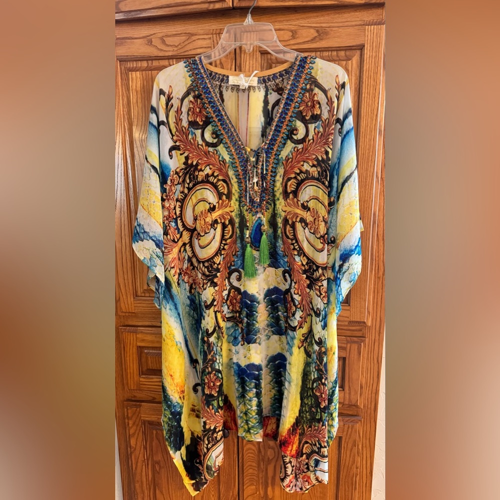 True Colors by La Moda Embellished Cover Up Kaftans, Kimono, Exotic & Stylish⭐️